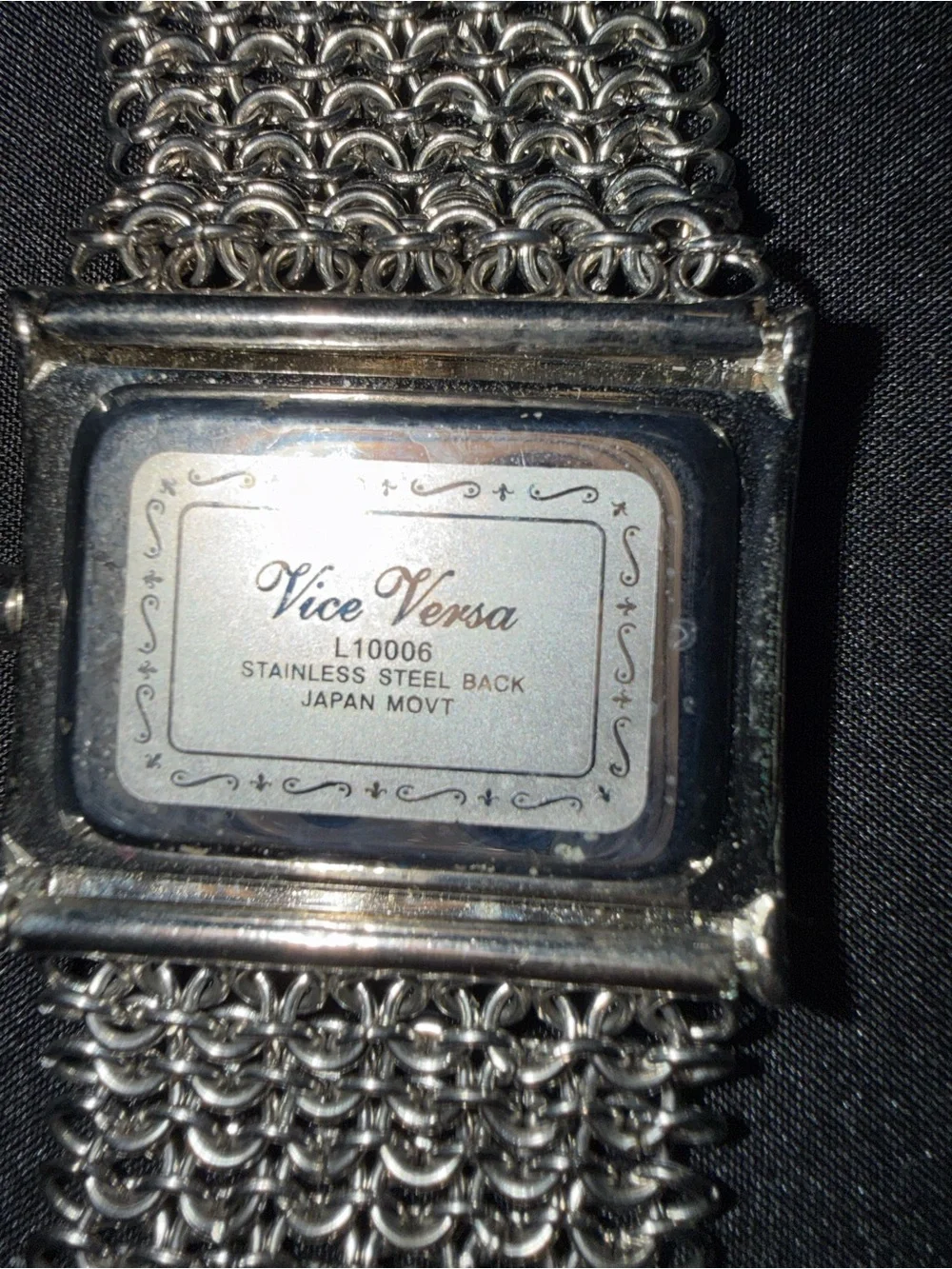 Vice Versa Silver Crystal-Accent Women's Quartz Watch